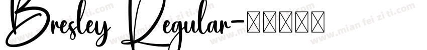 Bresley Regular字体转换